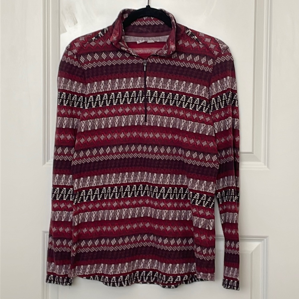 Woolrich Wine Quarter Zip Pullover Medium